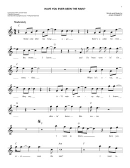 page one of Have You Ever Seen The Rain? (Easy Lead Sheet / Fake Book)