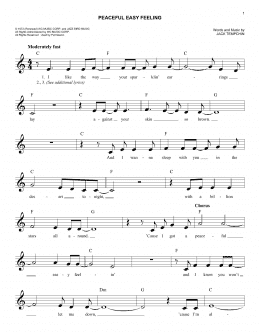 page one of Peaceful Easy Feeling (Easy Lead Sheet / Fake Book)