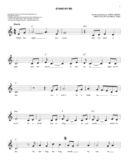 page one of Stand By Me (Easy Lead Sheet / Fake Book)