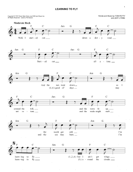 page one of Learning To Fly (Easy Lead Sheet / Fake Book)