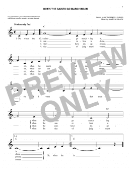 page one of When The Saints Go Marching In (Easy Lead Sheet / Fake Book)