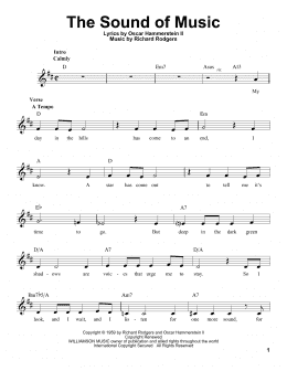 page one of The Sound Of Music (Pro Vocal)