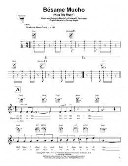 page one of Bésame Mucho (Kiss Me Much) (Ukulele)