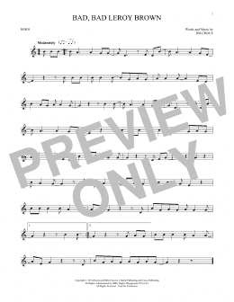 page one of Bad, Bad Leroy Brown (French Horn Solo)