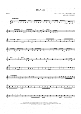 page one of Brave (French Horn Solo)