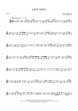 page one of Love Song (French Horn Solo)