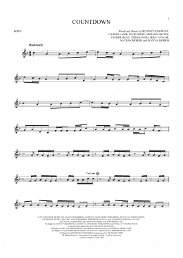 page one of Countdown (French Horn Solo)