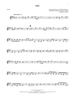 page one of ABC (Violin Solo)