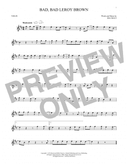 page one of Bad, Bad Leroy Brown (Violin Solo)