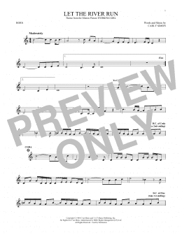 page one of Let The River Run (French Horn Solo)