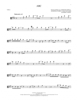 page one of ABC (Viola Solo)