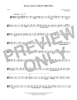 page one of Bad, Bad Leroy Brown (Viola Solo)