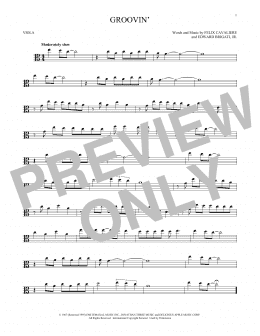 page one of Groovin' (Viola Solo)