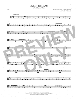 page one of Sweet Dreams (Are Made Of This) (Viola Solo)