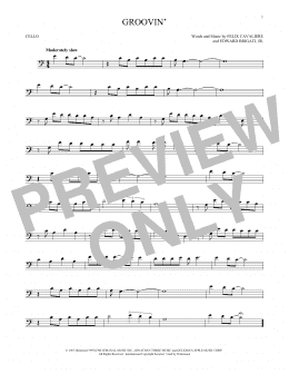 page one of Groovin' (Cello Solo)