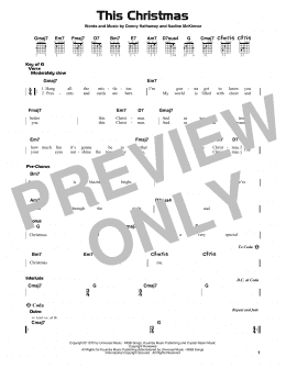 page one of This Christmas (Guitar Cheat Sheet)