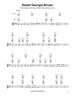 page one of Sweet Georgia Brown (Banjo Tab)