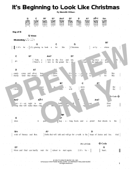 page one of It's Beginning To Look Like Christmas (Guitar Cheat Sheet)