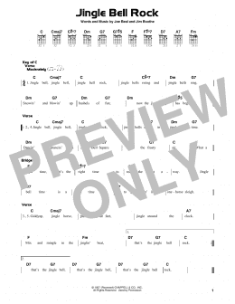 page one of Jingle Bell Rock (Guitar Cheat Sheet)