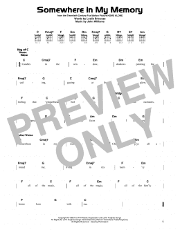 page one of Somewhere In My Memory (Guitar Cheat Sheet)