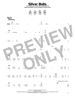 page one of Silver Bells (Guitar Cheat Sheet)