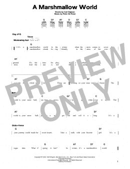 page one of A Marshmallow World (Guitar Cheat Sheet)