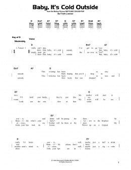 page one of Baby, It's Cold Outside (Guitar Cheat Sheet)