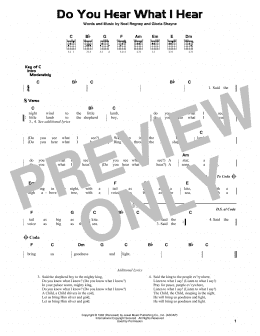 page one of Do You Hear What I Hear (Guitar Cheat Sheet)