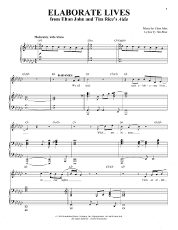 page one of Elaborate Lives (Vocal Duet)