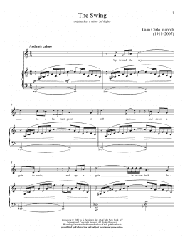 page one of The Swing (Piano & Vocal)