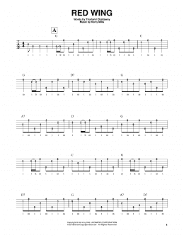 page one of Red Wing (Banjo Tab)