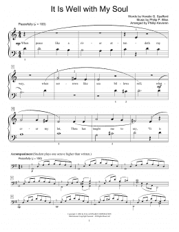 page one of It Is Well With My Soul (Educational Piano)