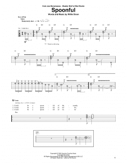 page one of Spoonful (Guitar Rhythm Tab)