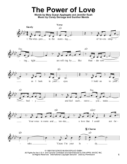 page one of The Power Of Love (Pro Vocal)