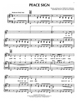 page one of Peace Sign (Piano, Vocal & Guitar Chords (Right-Hand Melody))