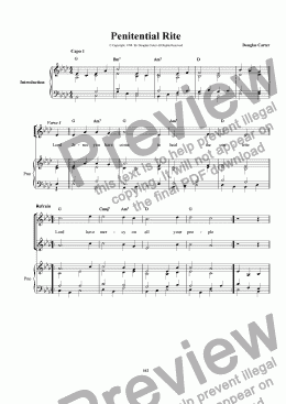 page one of Penitential Rite No.2 (Keyboard)