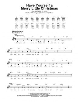 page one of Have Yourself A Merry Little Christmas (Easy Guitar)