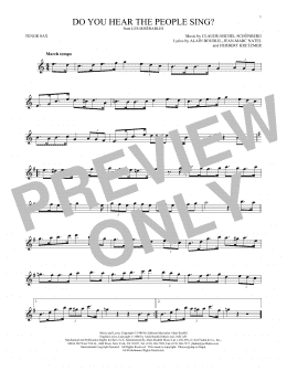 page one of Do You Hear The People Sing? (Tenor Sax Solo)