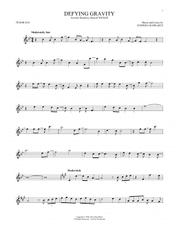 page one of Defying Gravity (from Wicked) (Tenor Sax Solo)