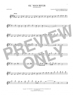 page one of Ol' Man River (Alto Sax Solo)