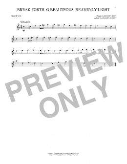 page one of Break Forth, O Beauteous, Heavenly Light (Tenor Sax Solo)