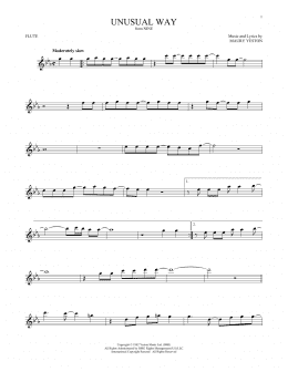 page one of Unusual Way (Flute Solo)