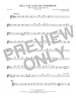 page one of Will You Love Me Tomorrow (Will You Still Love Me Tomorrow) (Alto Sax Solo)