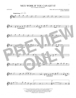 page one of Nice Work If You Can Get It (Alto Sax Solo)