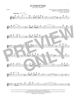 page one of Summertime (Flute Solo)