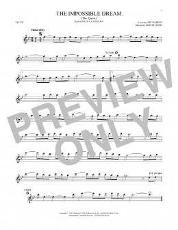 page one of The Impossible Dream (The Quest) (Flute Solo)