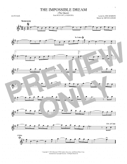 page one of The Impossible Dream (The Quest) (Alto Sax Solo)