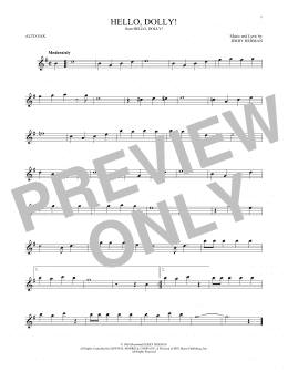 page one of Hello, Dolly! (Alto Sax Solo)