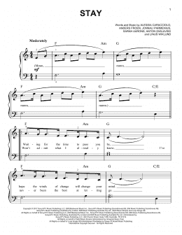 page one of Stay (Easy Piano)