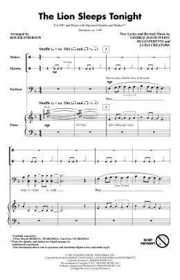 page one of The Lion Sleeps Tonight (TB Choir)